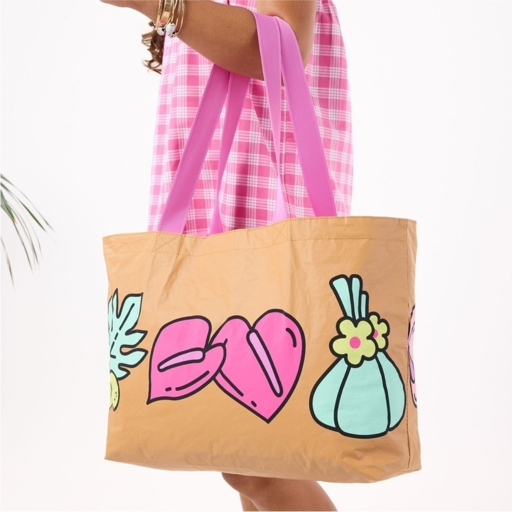 Hello Kitty Aloha Collection Holo Holo huge beach tote bag reversible NWT RARE - Picture 9 of 12